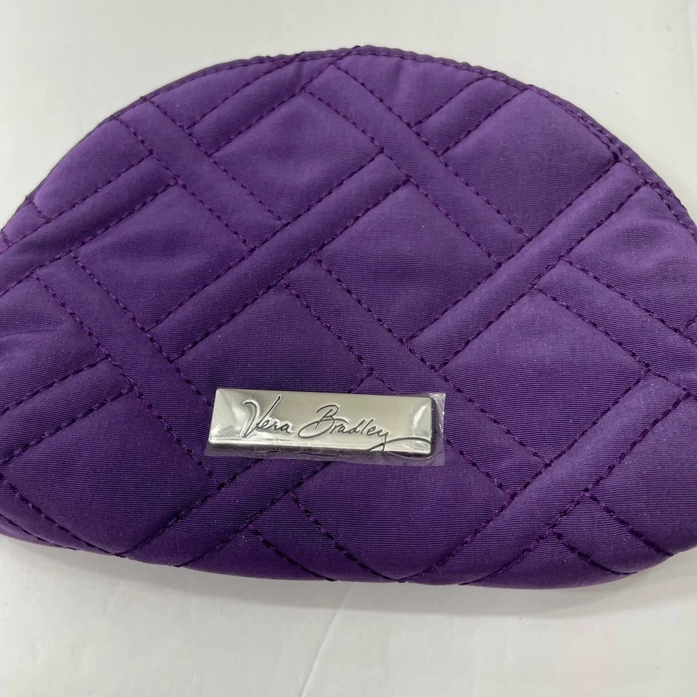 Vera Bradley Quilted Purple Cosmetic Case - Picture 2 of 4